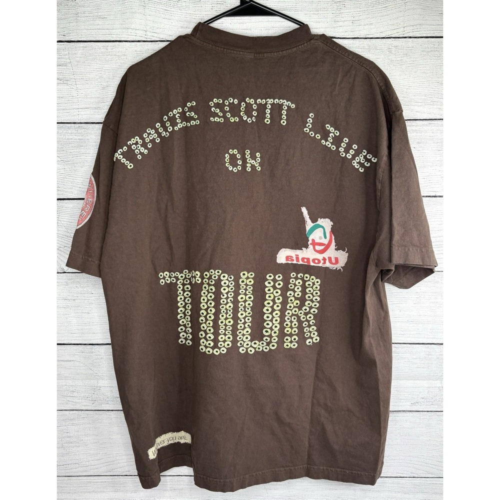 Travis Scott Shirt Mens XL Brown Live On Tour‎ Utopia VIP Exclusive 2023 - Picture 2 of 2